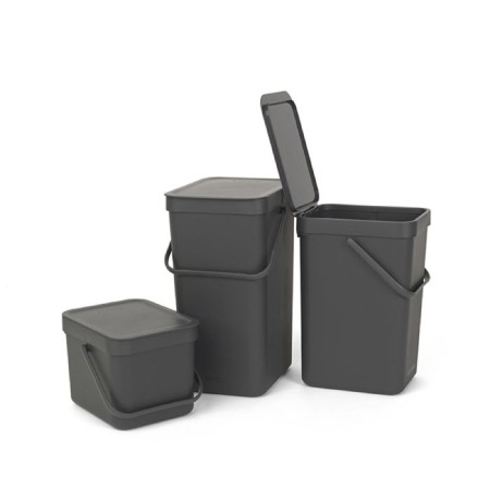 Garbage bucket Brabantia Sort & Go, built -in, gray color, 16 liters-9