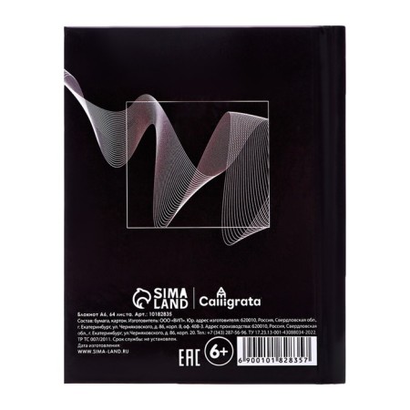 Notepad A6, 64 sheets in the synesthesia cage, solid cover, glossy lamination, offset block-4