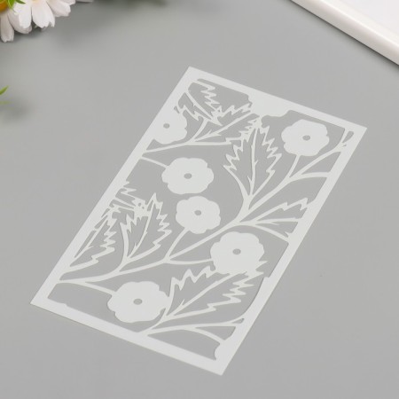 Stencil background plastic "Small flowers" 12x20 cm-1