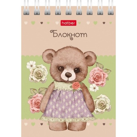 Notepad A7, 40 sheets on the crest "Bears-Lands", cover Cover Cardboard, Block 65 g/m², mix-4