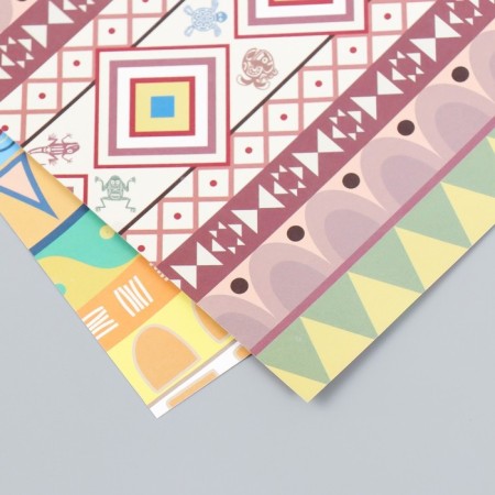 Scrapbooking paper bilateral "ethnic" density 180 g 15.5x17 cm-4