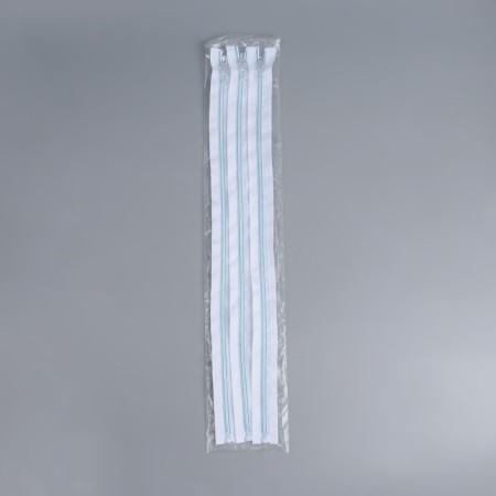 Lightning "Spiral", No. 5, detachable, automatic lock, 50 cm, white/blue color-2