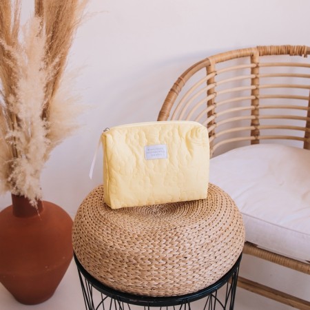 Lightning cosmetic bag, yellow color-3