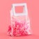 Gift package from PVC, white, 17 x 15 x 8 cm