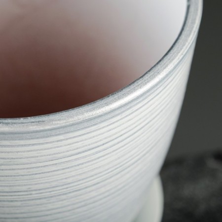 Flower pot "Bun" painting silver 0.9 l-1