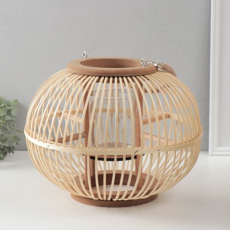 Summary tree on 1 candle "Ball from the vine" natural 18x36x28 cm-1