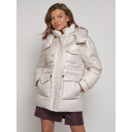 Winter jacket, size 46, beige color-16