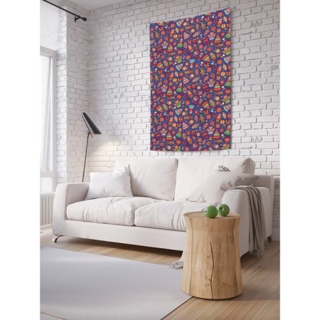 Decorative panel with photo printing "Retro toys", vertical, size 100x150 cm