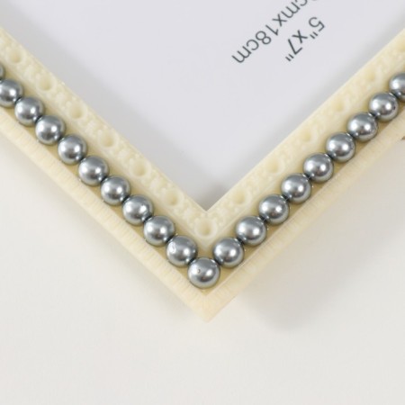 Photo frame plastic 13x18 cm "Gray pearls" rectangular 19x15 cm-2