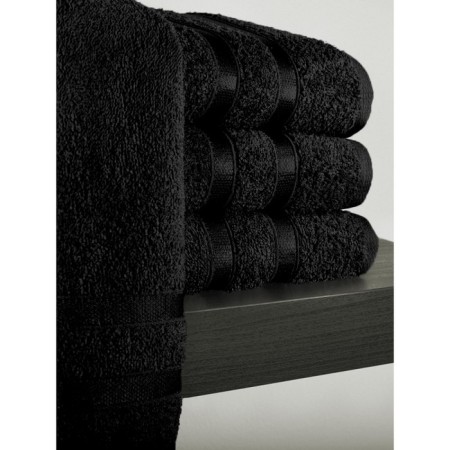 Set of terry towels Black, size 30x50 cm, 50x90 cm, 70x140 cm-3