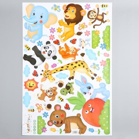 Interior plastic sticker "Glorious zoo" 60x90 cm-1