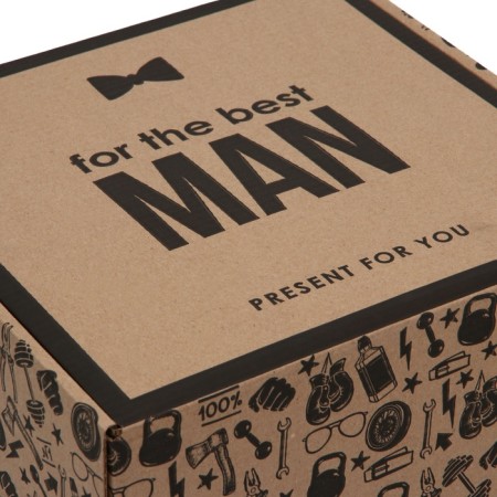 Folding box "Best Man", 24 x 24 x 12 cm-4