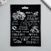 Plastic stencil "kit" kitchen 14.5x20cm