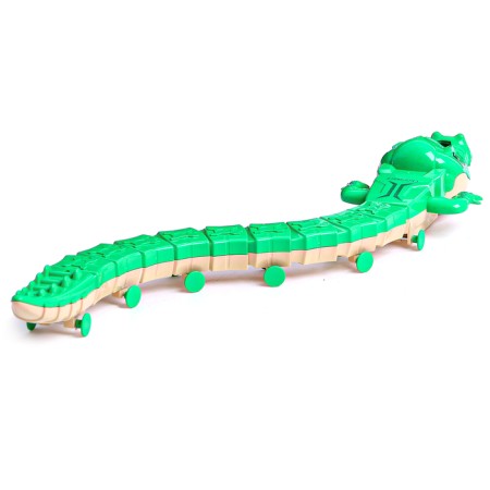The animal "alligator", light effects, works from batteries, 11 details, green color-3
