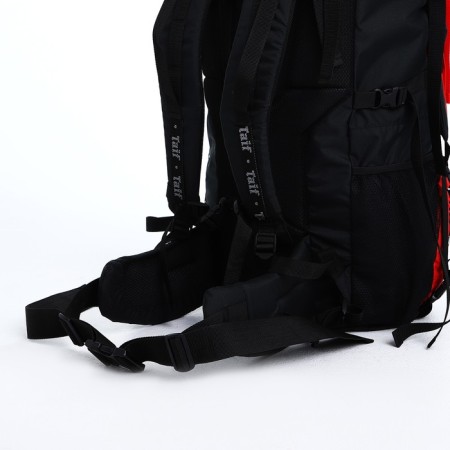 Tourist backpack, TAIF, 100 l, cord department, 2 outer pockets, black/red color-6