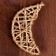 Decor for creativity from the vine "Month" set of 3 pcs., Size 1 pc. - 7 × 3.5 cm, color gold
