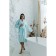 Frequency bathrobe, size 48, blue color