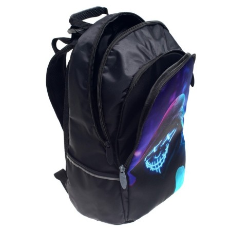 School backpack, 37 x 26 x 13 cm, ergonomic back, calligrata with "mask"-14