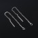 Fundamentals for Puset 60 × 0.8 mm, broach with a chain, silver color (pair)