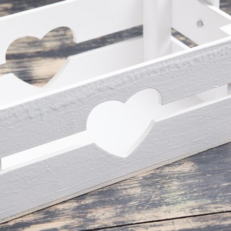 Wooden Kashpo 24.5 × 13.5 × 9 cm "Toroska light" rheck, heart, white give beautifully-2
