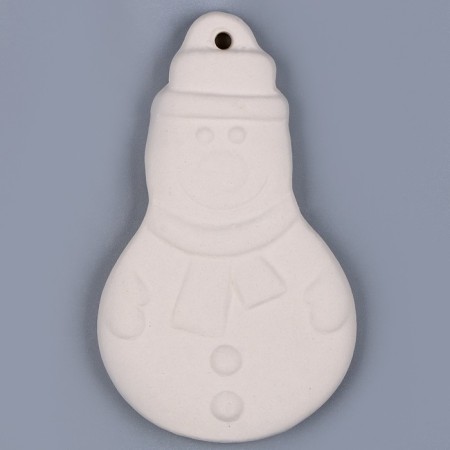 Christmas tree decoration for coloring "Snowman" with a suspension, brush-2
