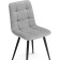 Stool on a metal frame chilli metal/velor, black/light gray 43.5x50x87.5 cm