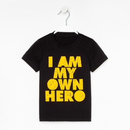 T -shirt for a boy, black color, height 98