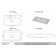 Snow -out sink Uperwood Elen, 80 cm, with a decorative lid, white