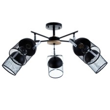 BiRaso Causenger Causa 5x60W E27 Black-Serebly 58x58x40 cm Bayerlux