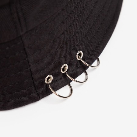 Panama Minaku with rings, black color, size 56-58-7