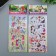 Plastic sticker "Unicorns/zebra" convex with gold stroke MIX 28x11 cm