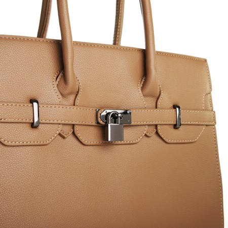 Bag Women's Tout, on a zipper, sandy color-3