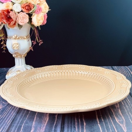Round Lenardi "Bavaria", d = 31 cm, caramel color
