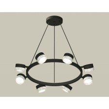 A set of suspended rotary lamp with composite crystal Ambrella Light, Traditional Diy, XB9198250, 8XGX53, black sand, transparent