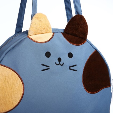 Youth bag with a zipper, blue color-3