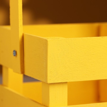 Wooden Kashpo 12 × 11 × 9 cm "odnushka light", two -string, yellow Dam beautifully-4