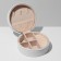 Organizer for storage of jewelry "Casket Portable Circle", 9.8 × 9.8 × 4.5 cm, white color