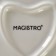 Porcelain plate Magistro "Heart", D = 25 cm, white color