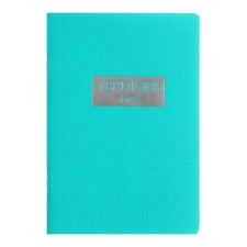 Блокнот А5-, 48 листов, Verdigris, обложка мелованный картон, ламинация soft-touch, тиснение фольгой, блок 60г/м2