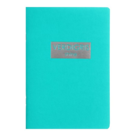 Notepad A5-, 48 sheets, Verdigris, covered cardboard cover, Soft-Touch lamination, foil embossing, block 60g/m2