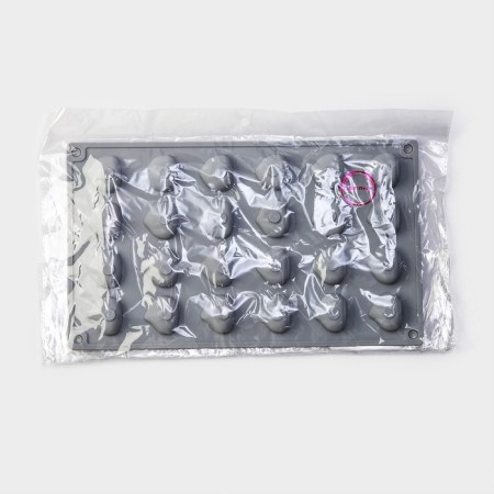 Form for chocolate “nuts”, silicone, 30 × 17.5 × 1.5 cm, 24 cells (3 × 2.6 cm), the color is gray-5