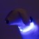 Collar with backlight, charging from USB, size XS, Osh 28-38 cm, 3 modes, blue