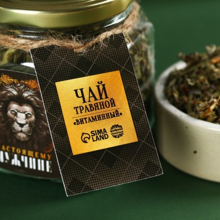 Herbal tea in a glass jar "Real Man", 25 g.-2