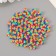 Rubber figured beads "Sunflower with emoticons" mix. 500 pcs.