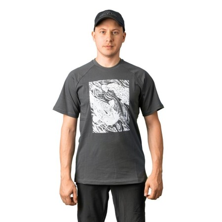 Grayling Catfish T -shirt, graphite color, cotton fabric, size L