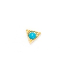 Metal fittings TNL “Triangle with turquoise”, 4 pcs