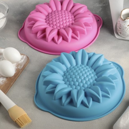 Baking uniform "Sunflower", silicone, 29 × 6 cm, with handles, color mix-11