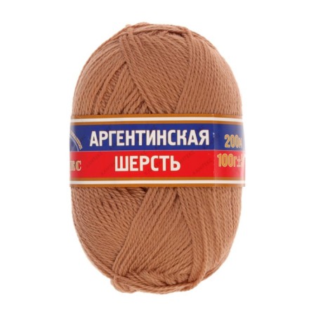 Yarn "Argentinean wool" 100% imported p/t wool 200m/100g (005 beige)-1