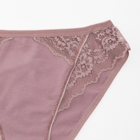 Panties Female slips with lace, Mokko color, size 52-54 (xxl)-3