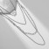 Beads "chain" round pearl in the cut, white color in silver, 60 cm